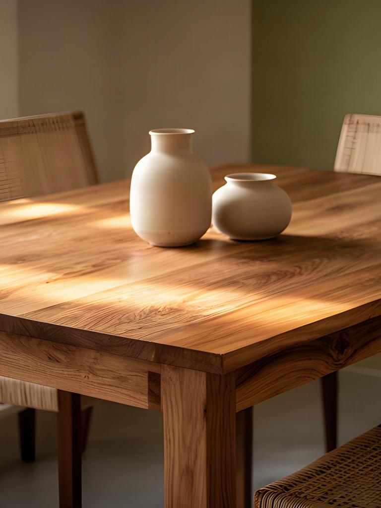 Tavolo da pranzo in legno massello realizzato da un artigiano locale